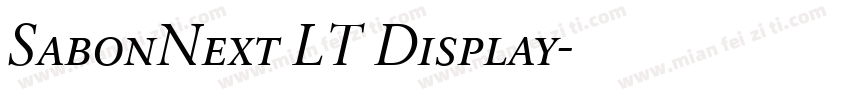 SabonNext LT Display字体转换